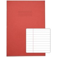 Rhino 48 Page 8mm Lined with Margin Exercise Book Red A4 100 Pack