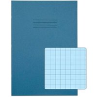Rhino A4 Special Exercise Book 48 Page 12mm Squares S10 Light Blue wit