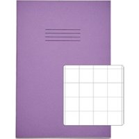 RHINO A4 Exercise Book 64 Page, Purple, S20 Pack of 10 PVEX677-269-6
