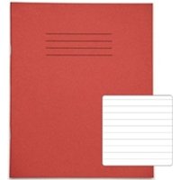 RHINO 8 x 6.5 Exercise Book 48 Page, Red, F8 Pack of 10 PVEX342-626-8