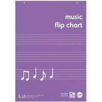 Rhino A1 Educational Music Flipchart Pad 30 Leaf 20 Music 5 Stave Ruli