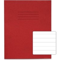 RHINO 8 x 6.5 Exercise Book 48 Page Red F15 (Pack of 100) - Exercise Books - Wide Ruled Exercise Books