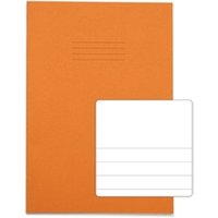 Exercise Book A4 Top Blank Bottom 12mm Ruled Orang e