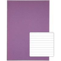 Rhino 13 x 9 A4+ Oversized Exercise Book 40 Page Ruled 8mm Purple (Pac