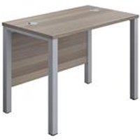 Goal Post Rectangular Desk 1000X600 Oak Silver