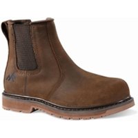 Rock Fall RF951 Ruby Ladies Fit Chelsea Safety Boot Brown 4 RF951004