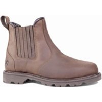 Rock Fall RF246 Plough Non-Safety Chelsea Boot Brown 10 RF246010