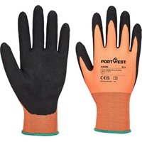 Portwest Dermi-Grip NPR15 Nitrile Sandy Glove L Orange/Blk (Pack 12)