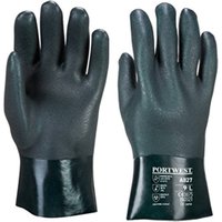 Portwest A827 Green Polyvinyl Chloride Gloves, Size 10, Polyvinyl Chloride Coating