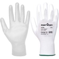Portwest PU Palm Glove M White Pack of 12 POW21073