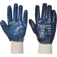 Portwest Nitrile Knitwrist L Navy Pack of 12 POW17482
