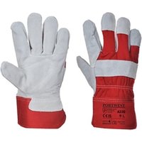 Portwest Premium Chrome Rigger Glove M Red Pack of 12 POW31237