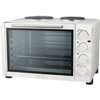 Igenix Electric Mini Oven with Double Hotplates 1500W 45L White IG7145