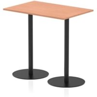 Italia 1200x800 Poseur Rectangular Table Beech 1145mm High Black Leg