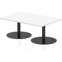1200 x 800mm Rectangular Coffee Table White Top Leg