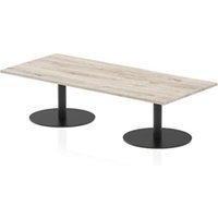 Italia 1800 x 800mm Rectangular Coffee Table Grey Oak Top 475mm High