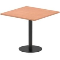 Italia 800mm Poseur Square Table Beech 720mm High Black Leg