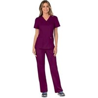Cherokee Revolution Mock Wrap Top Wine 2XL CHWW610WINE2XL WIS25503
