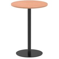 Italia 800mm Poseur Round Table Beech 1145mm High Black Leg