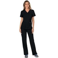 Cherokee Revolution Mock Wrap Top Black L CHWW610BLACL WIS82933