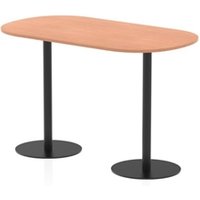 Italia 1800mm Poseur Boardroom Table Beech 1145mm High Black Leg