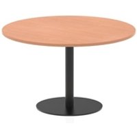 Italia 1200mm Poseur Round Table Beech 720mm High Black Leg