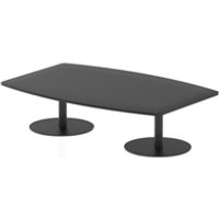 Italia 1800mm High Gloss Coffee Table Black Top 475mm High Black Leg