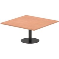 Italia 1000mm Square Coffee Table Beech 475mm High Black Leg
