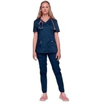 Cherokee Revolution Mock Wrap Top Navy 3XL CHWW610NAVY3XL WIS25464
