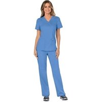 Cherokee Revolution Mock Wrap Top Ceil Blue XL CHWW610CEILXL WIS94284