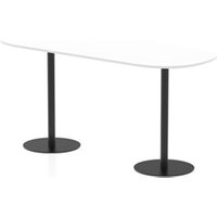 2400mm Poseur Boardroom Table White Top 1145mm High Leg