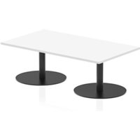 1400 x 800mm Rectangular Coffee Table White Top Leg