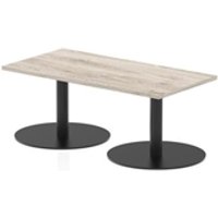 Italia 1200 x 600mm Rectangular Coffee Table Grey Oak Top 475mm High