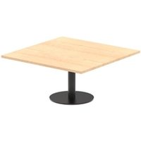 Italia 1000mm Square Coffee Table Maple Top 475mm High Black Leg