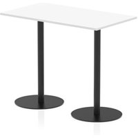 1400 x 800mm Rectangular Table White Top 1145mm High Leg