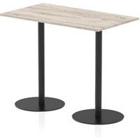 Italia 1400 x 800mm Poseur Rectangular Table Grey Oak Top 1145mm High