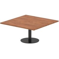 Italia 1000mm Square Coffee Table Walnut Top 475mm High Black Leg