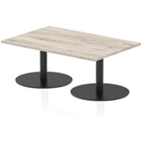 Italia 1200 x 800mm Rectangular Coffee Table Grey Oak Top 475mm High