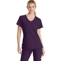 Skechers Womens V-Neck Scrub Top Eggplant 4XL SK102EGGP4XL WIS24686