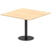 Italia 1000mm Poseur Square Table Maple Top 720mm High Black Leg