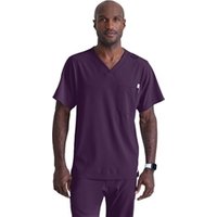 Skechers Unisex V-Neck Scrub Top Eggplant S SK0112EGGPS WIS24486