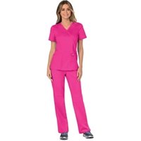 Cherokee Revolution Mock Wrap Top Electric Pink 3XL CHWW610EPIN3XL