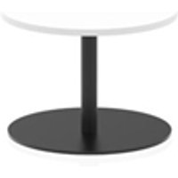 600mm Round Coffee Table White Top 475mm High Leg