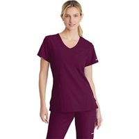 Skechers Womens V-Neck Scrub Top Wine 2XL SK102WINE2XL WIS11708