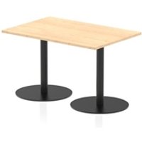 Italia 1200x800mm Table Maple Top 720mm High Black Leg