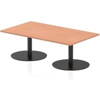 Italia 1400 x 800mm Rectangular Coffee Table Beech Black Leg