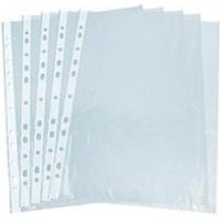 Q-Connect Punched Pockets Polypropylene 50 Micron A4 Embossed (100 Pk)