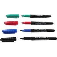 UK Office Direct Enjoy 92% Discount on QConnect Fine Bullet Tip Permanent Markers Pack of 10