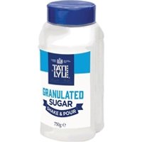 Tate and Lyle Granulated White Sugar Shake and Pour Dispenser 750g Tate and Lyle Granulated White Sugar Shake and Pour Dispenser 750g