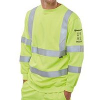 Beeswift ARC Compliant High Visibility Sweatshirt Saturn Yellow XL CARC8SYXL